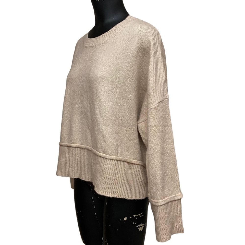 ILLA ILLA Cream Oversized Pullover Knit Sweater Size Small - Picture 3 of 7